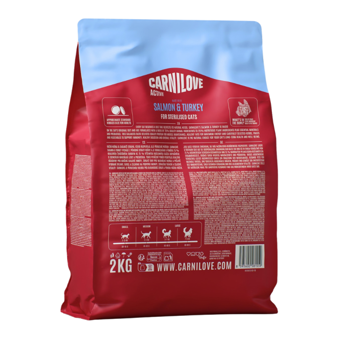 Carnilove Active Salmon & Turkey Sterilised Сухий корм з лососем та індичкою для дорослих стерилізованих котів 2кг