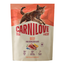 Carnilove True Fresh Beef Sterilised Сухий корм з яловичиною для дорослих стерилізованих котів 400г