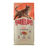Carnilove True Fresh Beef Sterilised Сухий корм з яловичиною для дорослих стерилізованих котів 6кг