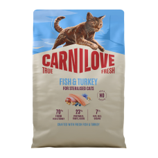 Carnilove True Fresh Fish & Turkey Sterilised Сухий корм з рибою та індичкою для дорослих стерилізованих котів 2кг