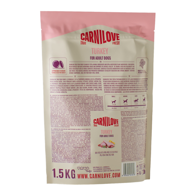 Carnilove True Fresh Turkey Сухий корм з індичкою для дорослих собак 1,5кг