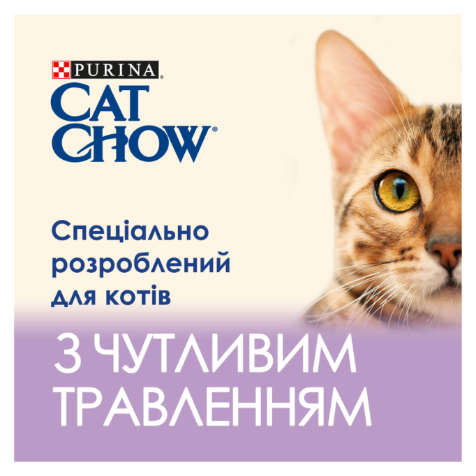 Cat Chow Sensitive Вологий корм з лососем та цукіні для дорослих котів з чутливим травленням (в соусі) 85г 26шт