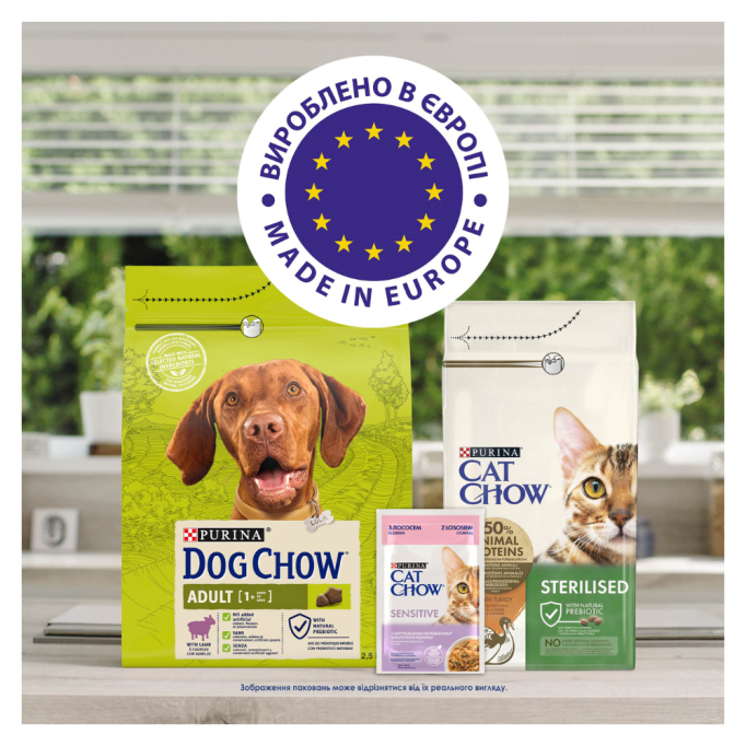 Cat Chow Adult Вологий корм з ягням та зеленою квасолею для дорослих котів (в желе) 85г 26шт