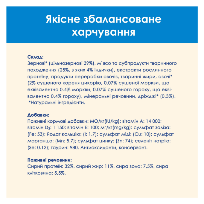 Cat Chow Special Care 3in1 Сухий корм 3в1 з індичкою для дорослих котів 15кг