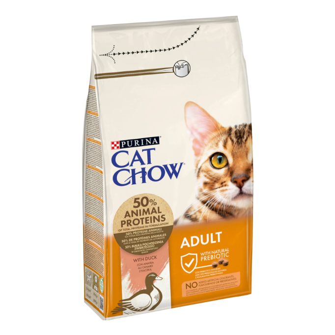 Cat Chow Adult Duck Сухий корм з качкою для дорослих котів 1,5кг