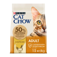 Cat Chow Adult Chicken Сухий корм з куркою для дорослих котів 15кг