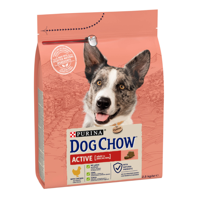 Dog Chow Active Chicken Сухий корм для дорослих активних собак з куркою 2,5кг
