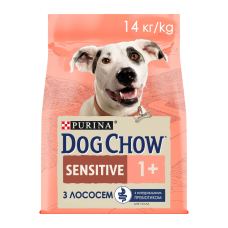 Dog Chow Sensitive Сухий корм з лососем для дорослих собак схильних до алергії 14кг