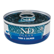 Farmina N&D Grain Free Ocean Tuna & Salmon Adult Cat Беззерновий вологий корм для дорослих котів з тунцем та лососем 70г
