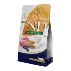 Farmina N&D Low Grain Lamb & Blueberry Neutered Adult Cat Низькозерновий сухий корм з ягням та чорницею для дорослих стерилізованих котів 10кг