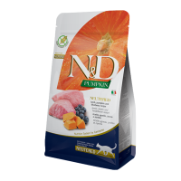 Farmina N&D Grain Free Pumpkin Lamb & Blueberry Neutered Adult Cat Беззерновий сухий корм з ягням гарбузом та чорницями для дорослих стерилізованих котів 5кг