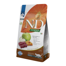 Farmina N&D Grain Free Pumpkin Venison & Apple Adult Cat Беззерновий сухий корм з олениною гарбузом та яблуком для дорослих котів 1,5кг