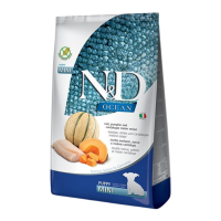 Farmina N&D Grain Free Ocean Cod Pumpkin & Cantaloupe Melon Puppy Mini Беззерновий сухий корм з тріскою та динею для цуценят дрібних порід 2,5кг