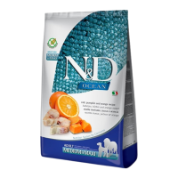 Farmina N&D Grain Free Ocean Cod Pumpkin & Orange Adult Medium & Maxi Беззерновий сухий корм з тріскою та апельсином для дорослих собак середніх та великих порід 12кг
