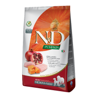 Farmina N&D Gгain Free Pumpkin Chicken & Pomegranate Adult Medium & Maxi Беззерновий сухий корм з куркою гарбузом та гранатом для дорослих собак середніх та великих порід 2,5кг