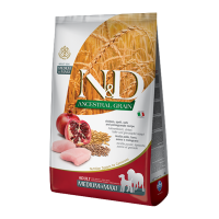 Farmina N&D Low Grain Dog Chicken & Pomegranate Adult Medium & Maxi Низькозерновий сухий корм з куркою та гранатом для дорослих собак середніх та великих порід 15кг