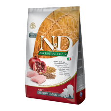 Farmina N&D Low Grain Chicken & Pomegranate Puppy Medium & Maxi Низькозерновий сухий корм з куркою та гранатом для цуценят середніх та великих порід 2,5кг