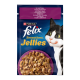Felix Sensations Jellies Вологий корм з качкою та шпинатом для дорослих котів (в желе) 85г 26шт 