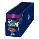 Felix Sensations Jellies Вологий корм з качкою та шпинатом для дорослих котів (в желе) 85г 26шт 