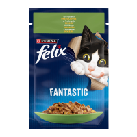 Felix Fantastic Вологий корм з кроликом для дорослих котів (в желе) 85г 26шт 