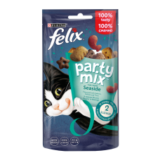 Felix Party Mix Ocean mix Ласощі для дорослих котів зі смаком лосося, форелі та мінтаю 60г