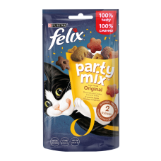 Felix Party Mix Original mix Ласощі для дорослих котів зі смаком курки, печінки та індички 60г