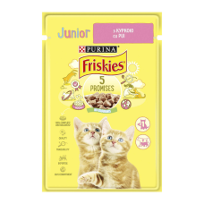 Friskies Junior Вологий корм з куркою для кошенят (в соусі) 85г 26шт