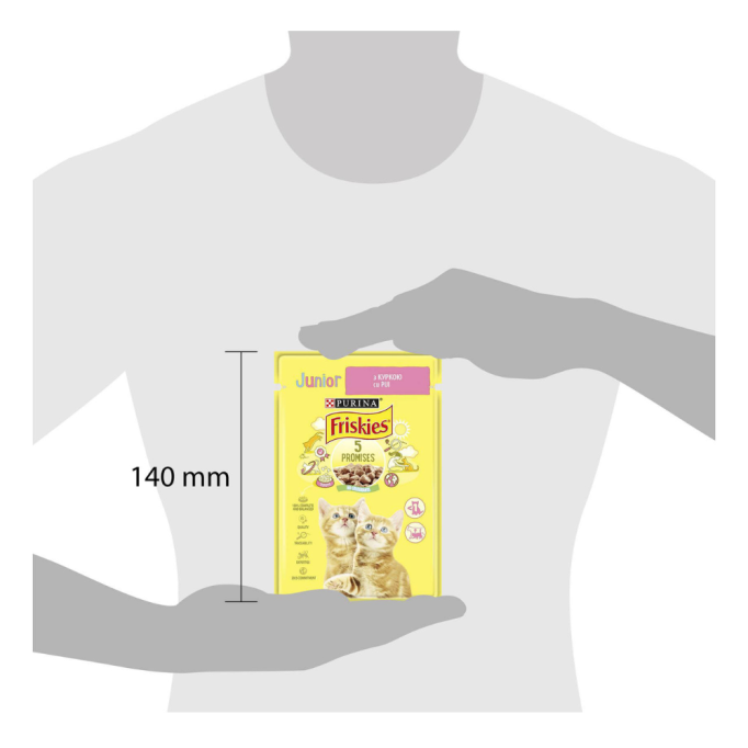 Friskies Junior Вологий корм з куркою для кошенят (в соусі) 85г 26шт
