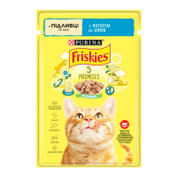 Friskies Вологий корм з лососем для дорослих котів (в соусі) 85г 26шт