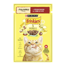Friskies Вологий корм з яловичиною для дорослих котів (в соусі) 85г 26шт