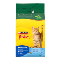 Friskies Sterilized Сухий корм з лососем і овочами для дорослих стерилізованих котів 1,5кг