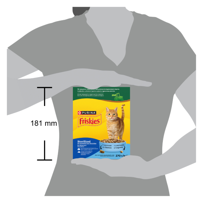 Friskies Sterilized Сухий корм з лососем і овочами для дорослих стерилізованих котів 270г