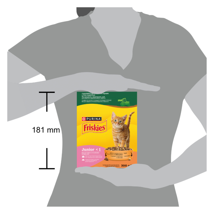 Friskies Junior Сухий корм для кошенят з куркою, молоком та овочами 300г
