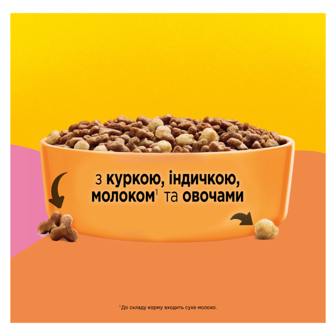 Friskies Junior Сухий корм для кошенят з куркою, молоком та овочами 300г