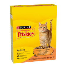 Friskies Сухий корм для дорослих котів з куркою та овочами 300г