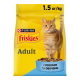 Friskies Сухий корм для дорослих котів з лососем та овочами 1,5кг