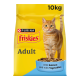 Friskies Сухий корм для дорослих котів з лососем та овочами 10кг