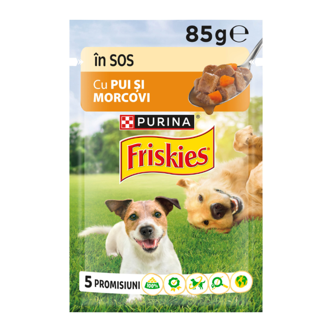 Friskies Adult Вологий корм з куркою та морквою для дорослих собак (в соусі) 85г 26шт