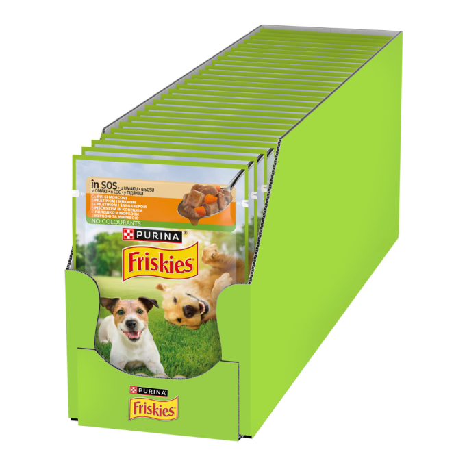 Friskies Adult Вологий корм з куркою та морквою для дорослих собак (в соусі) 85г 26шт