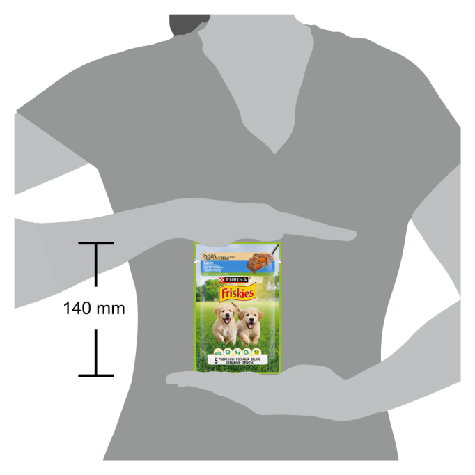 Friskies Junior Вологий корм з куркою та морквою для цуценят (в соусі) 85г 26шт