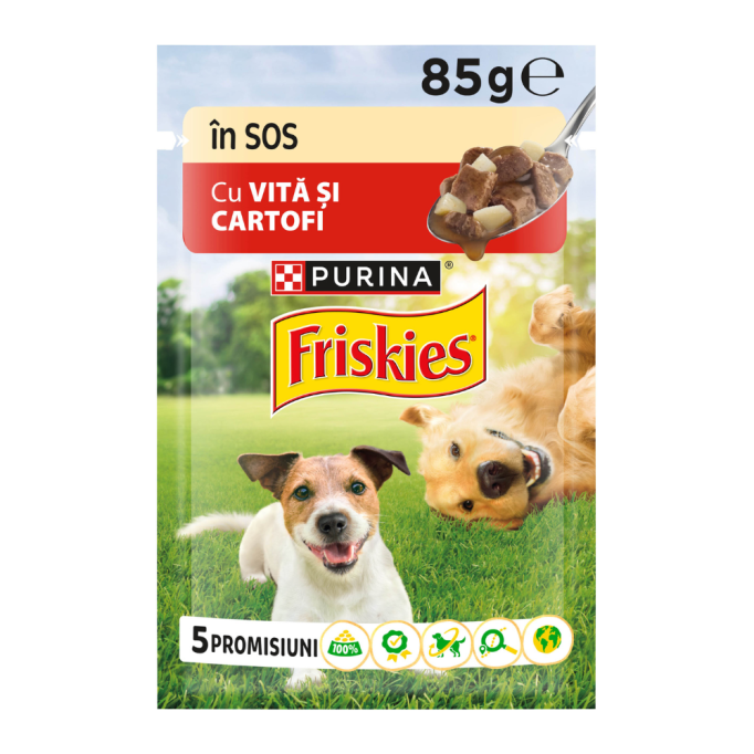Friskies Adult Вологий корм з яловичиною для дорослих собак (в соусі) 85г 26шт