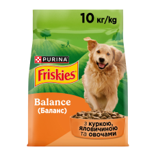 Friskies Balance Сухий корм з куркою та овочами для дорослих собак 10кг