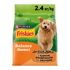 Friskies Balance Сухий корм з куркою та овочами для дорослих собак 2,4кг