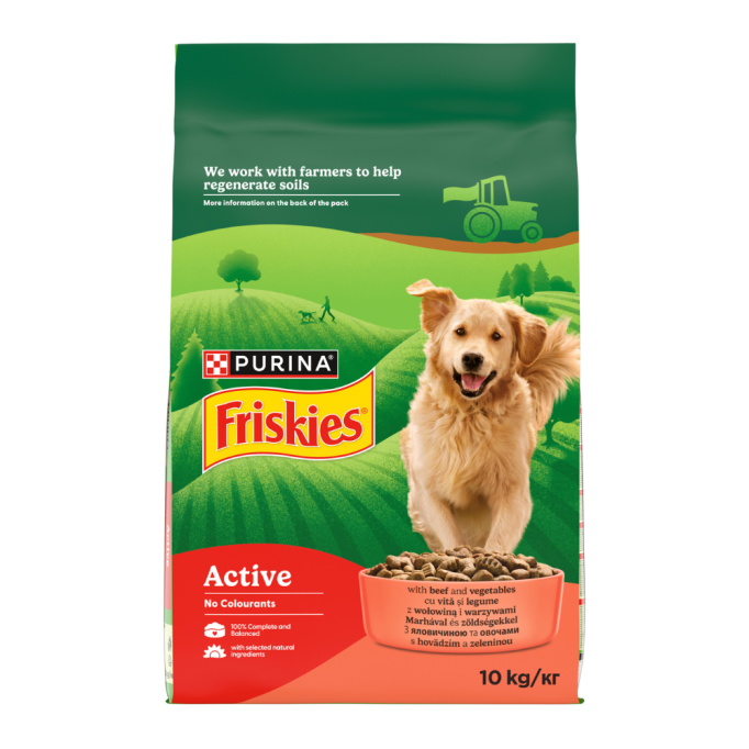 Friskies Active Сухий корм з яловичиною для дорослих активних собак 10кг