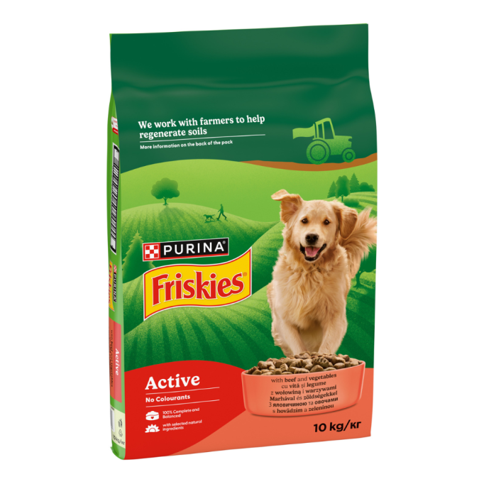 Friskies Active Сухий корм з яловичиною для дорослих активних собак 10кг
