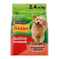 Friskies Active Сухий корм з яловичиною для дорослих активних собак 2,4кг