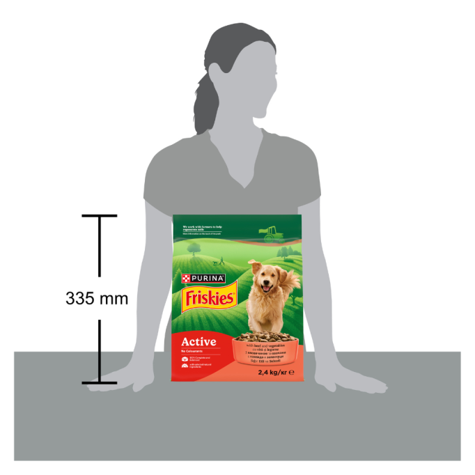 Friskies Active Сухий корм з яловичиною для дорослих активних собак 2,4кг
