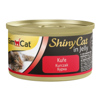 GimCat Shiny Cat Вологий корм з куркою для дорослих котів (в желе) 70г 24шт