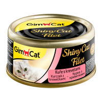 GimCat Shiny Cat Filet Вологий корм з куркою та креветкою для дорослих котів (в соусі) 70г 24шт