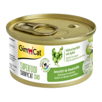 GimCat Shiny Cat Superfood Вологий корм з куркою та яблуком для дорослих котів (в соусі) 70г 24шт